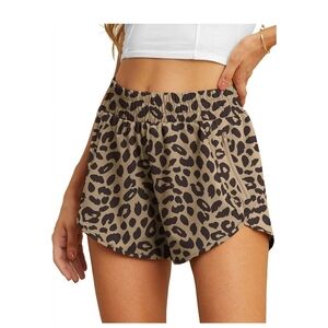 Cueply Women's Running Shorts High Waisted Athletic Gym Workout Shorts with Line